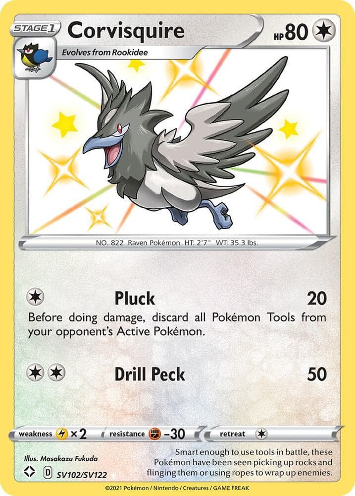 Corvisquire, card SV102 from Shining Fates