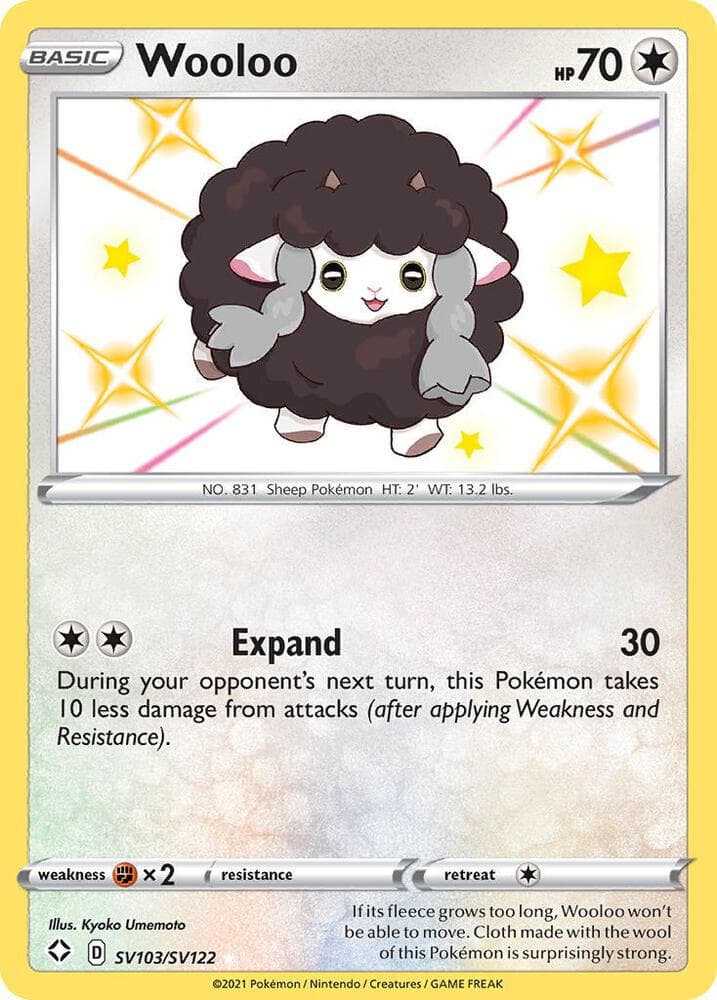 Wooloo, card SV103 from Shining Fates