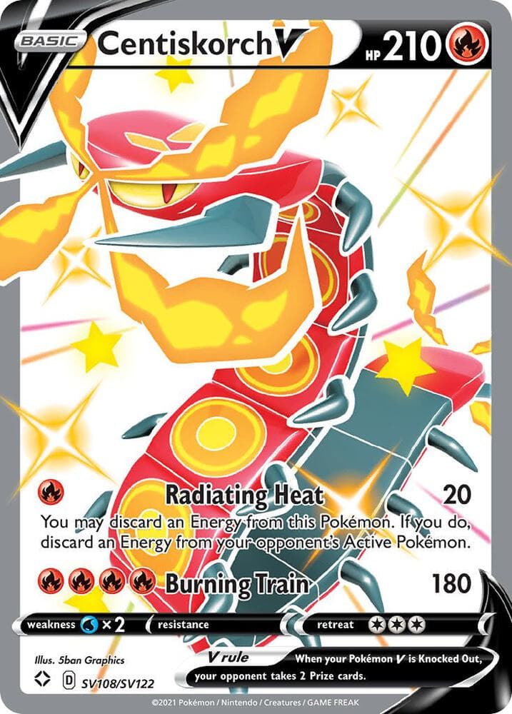 Centiskorch V, card SV108 from Shining Fates