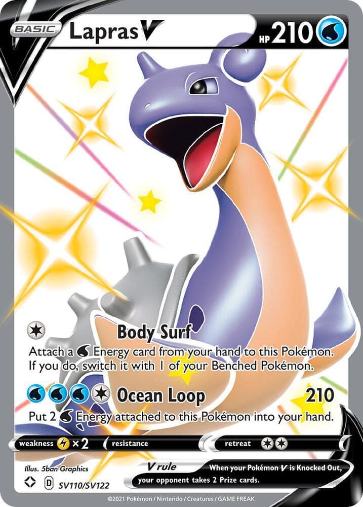 Lapras V, card SV110 from Shining Fates