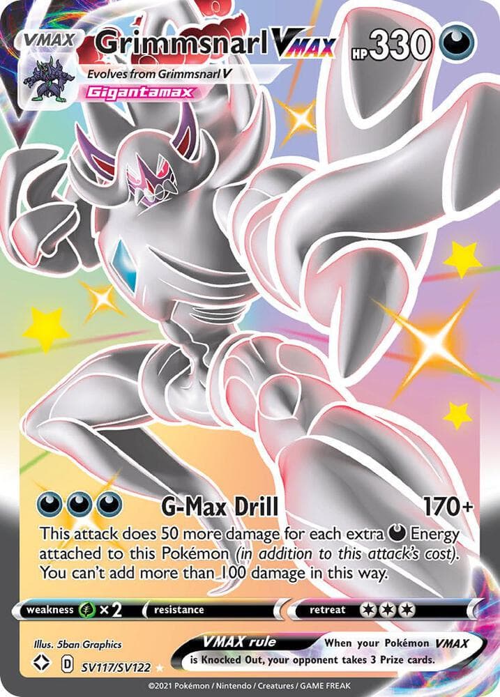 Grimmsnarl VMAX, card SV117 from Shining Fates