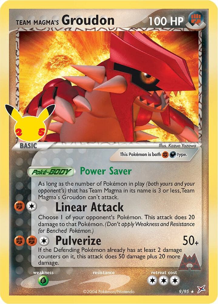 Team Magma's Groudon, card CC011 from Celebrations