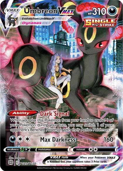 Umbreon VMAX, card TG23 from Brilliant Stars
