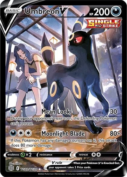Umbreon V, carta TG22 di Astri Lucenti