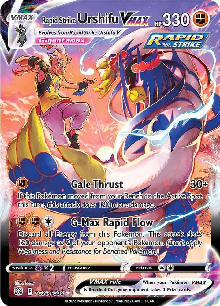 Rapid Strike Urshifu VMAX, card TG21 from Brilliant Stars