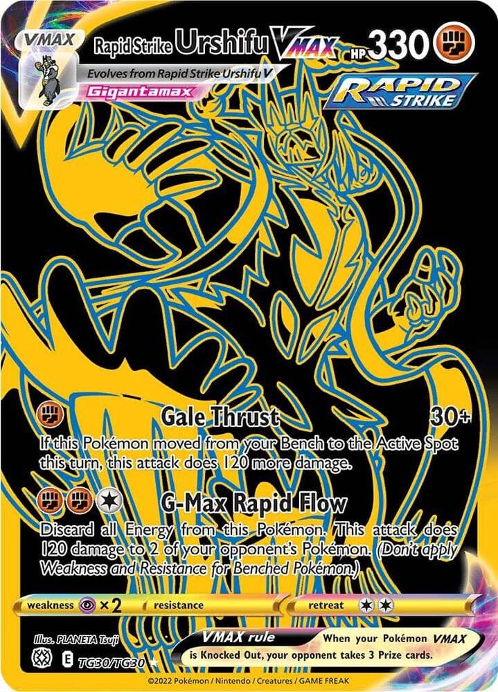 Rapid Strike Urshifu VMAX, card TG30 from Brilliant Stars