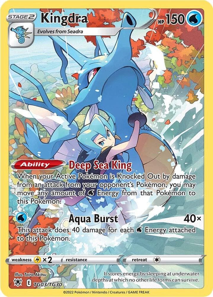 Kingdra, carta TG03 di Lucentezza Siderale