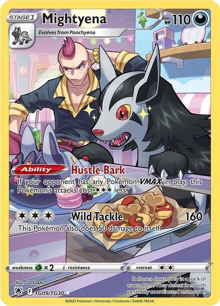 Mightyena, carta TG09 di Lucentezza Siderale