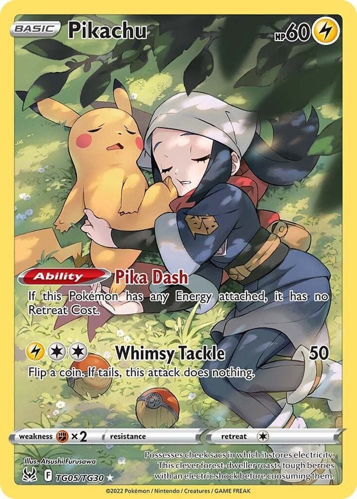 Pikachu, carte TG05 de Origine Perdue