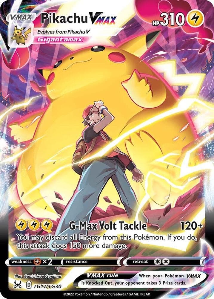 Pikachu VMAX, card TG17 from Lost Origin Trainer Gallery