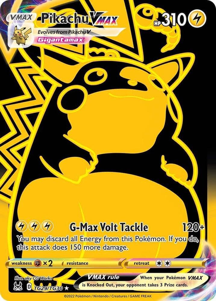 Pikachu VMAX, card TG29 from Lost Origin