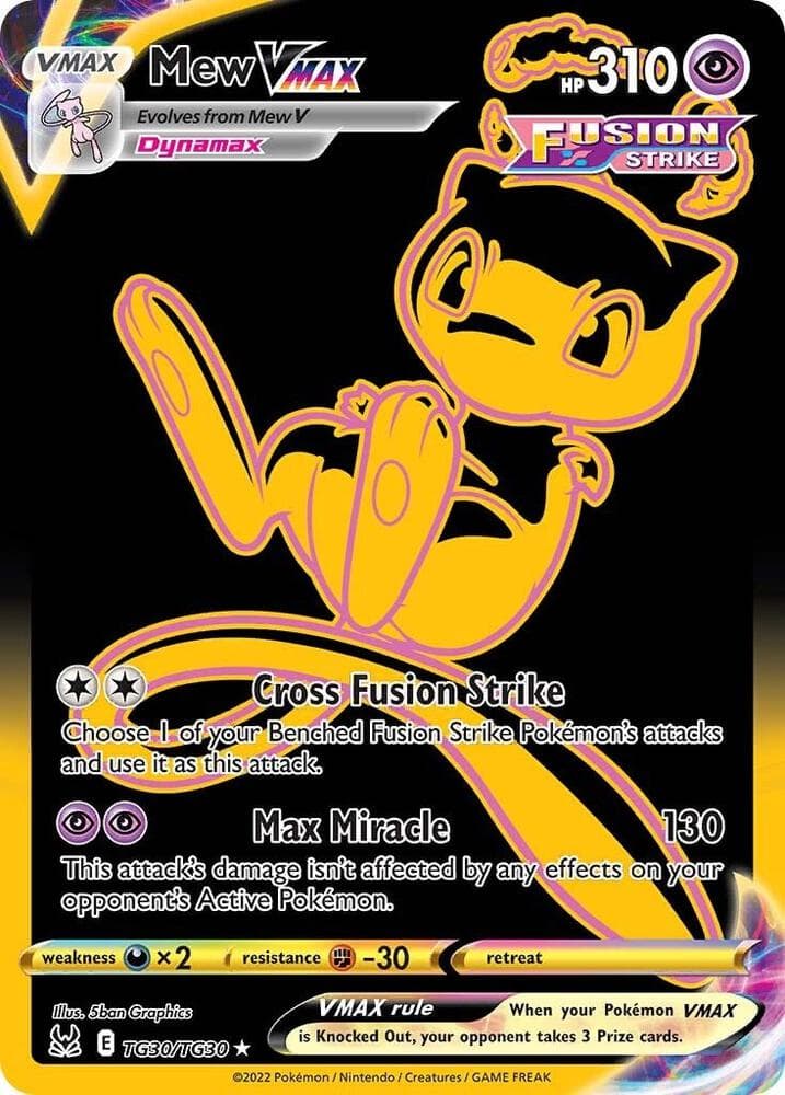 Mew VMAX, card TG30 from Lost Origin