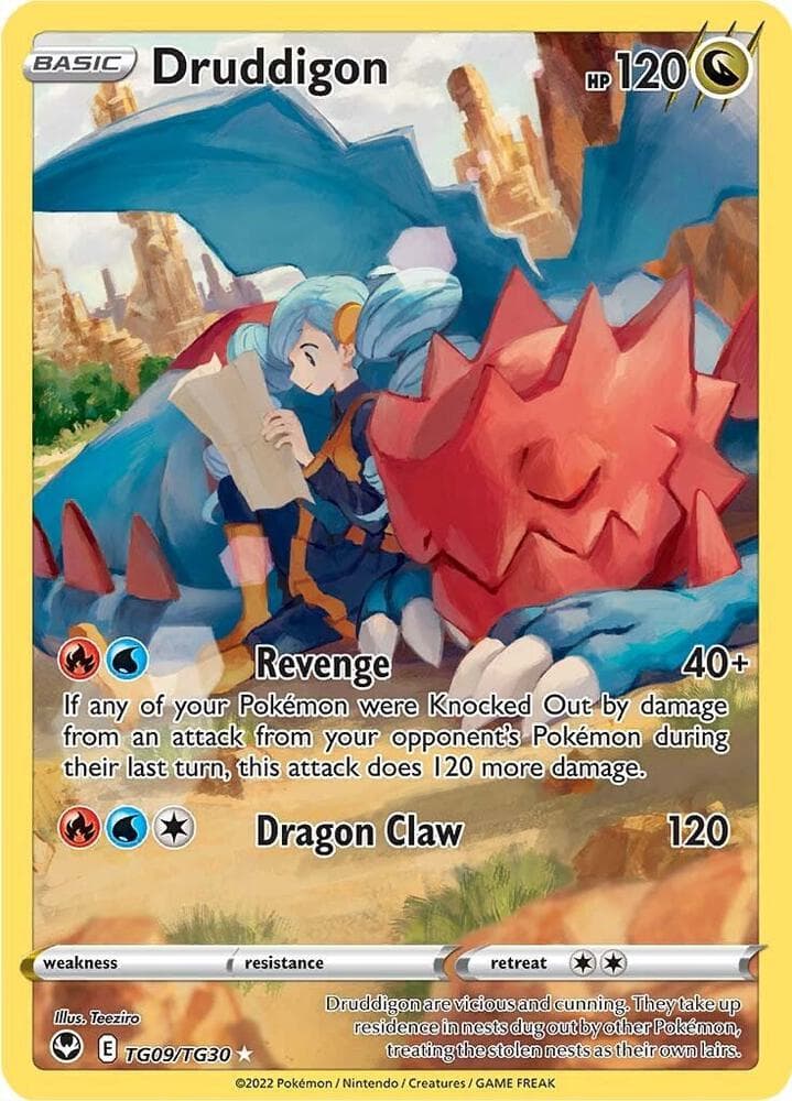 Druddigon, carta TG09 di Tempesta Argentata