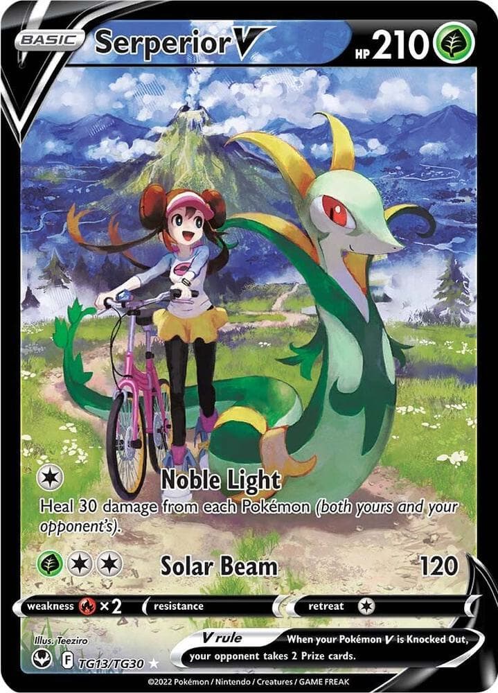 Serperior V, card TG13 from Silver Tempest