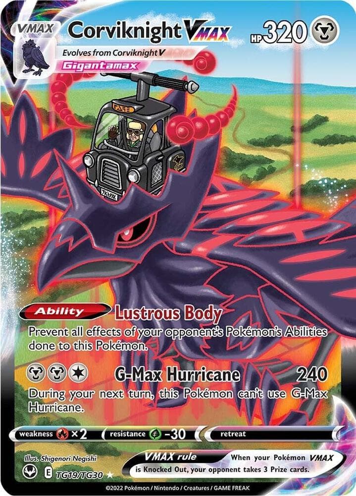 Corviknight VMAX, card TG19 from Silver Tempest