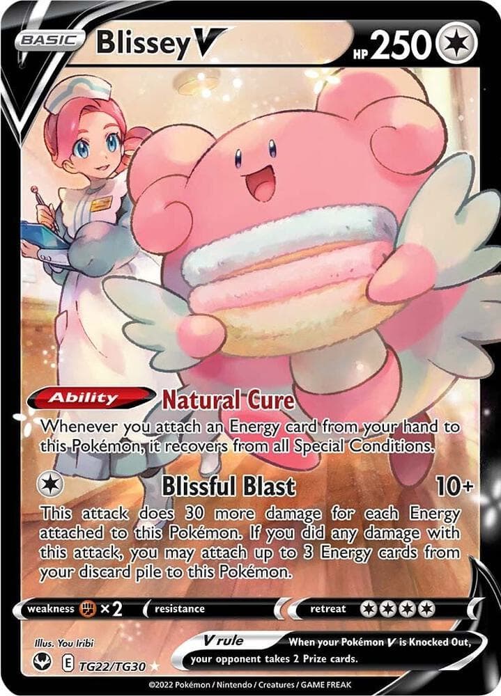 Blissey V, carta TG22 de Tempestad Plateada
