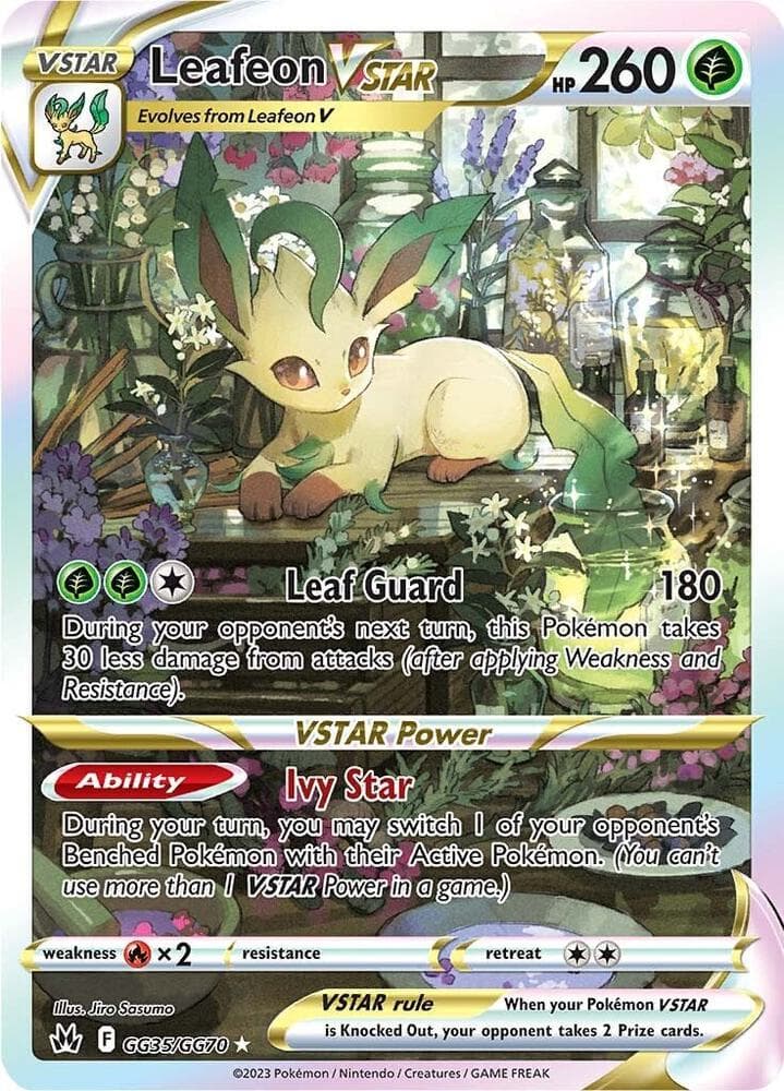 Leafeon VSTAR, card GG35 from Crown Zenith