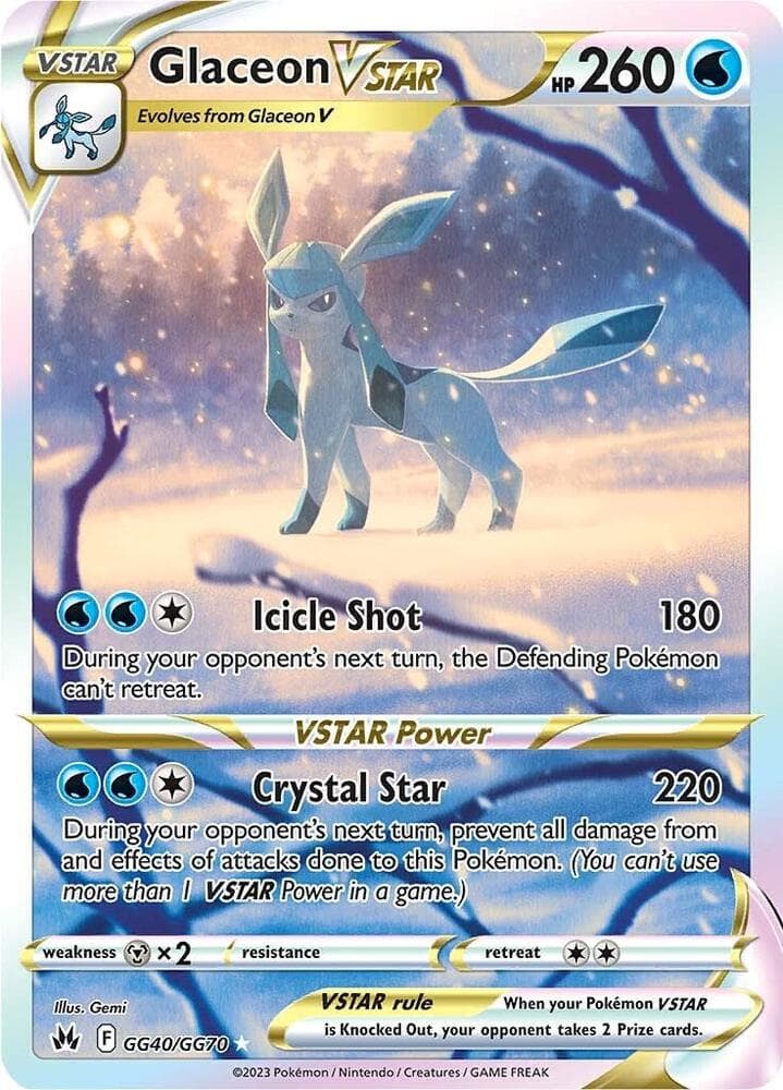 Glaceon VSTAR, card GG40 from Crown Zenith