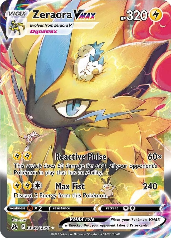Zeraora VMAX, card GG42 from Crown Zenith