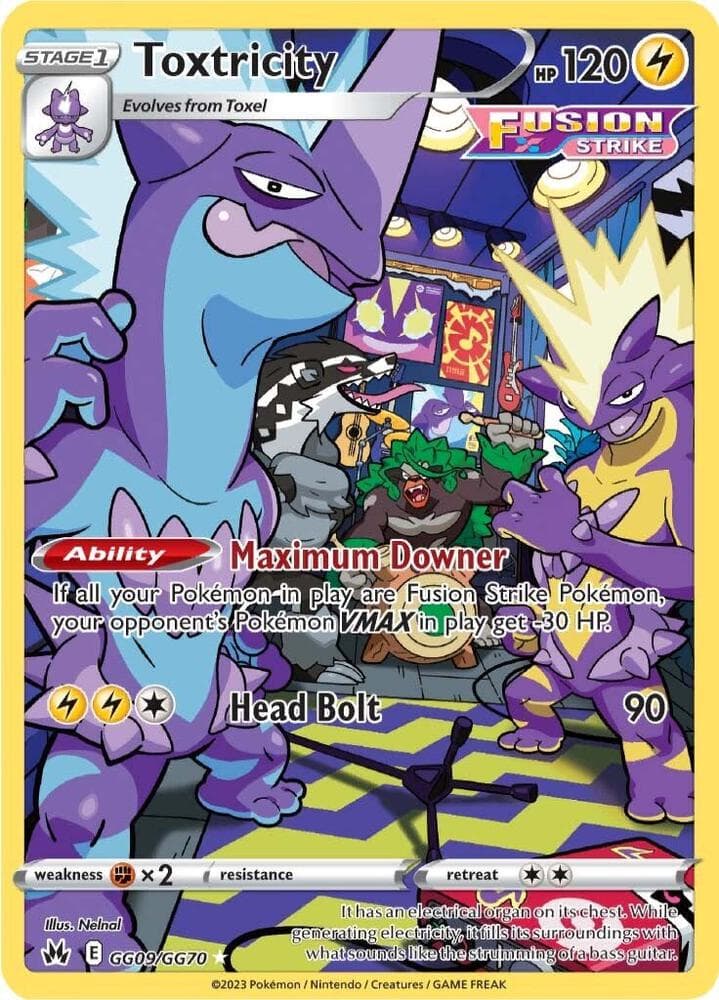 Toxtricity, card GG09 from Crown Zenith