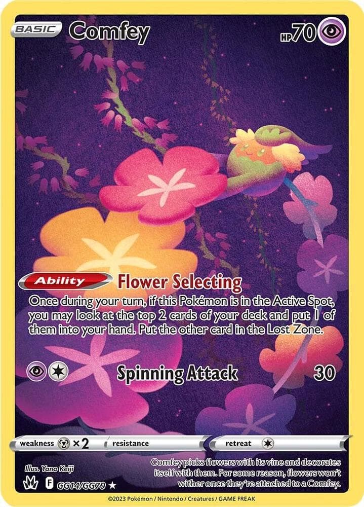 Comfey, card GG14 from Crown Zenith