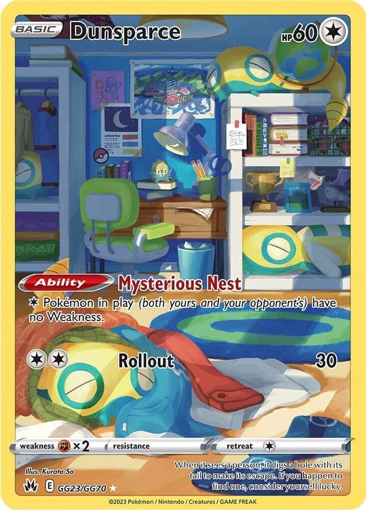 Dunsparce, card GG23 from Crown Zenith