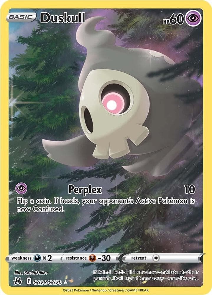 Duskull, card GG28 from Crown Zenith
