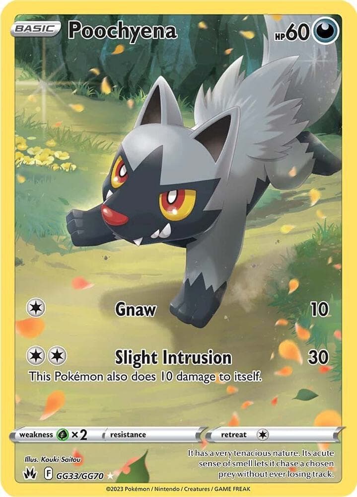 Poochyena, card GG33 from Crown Zenith