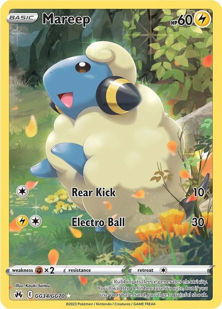 Mareep, card GG34 from Crown Zenith