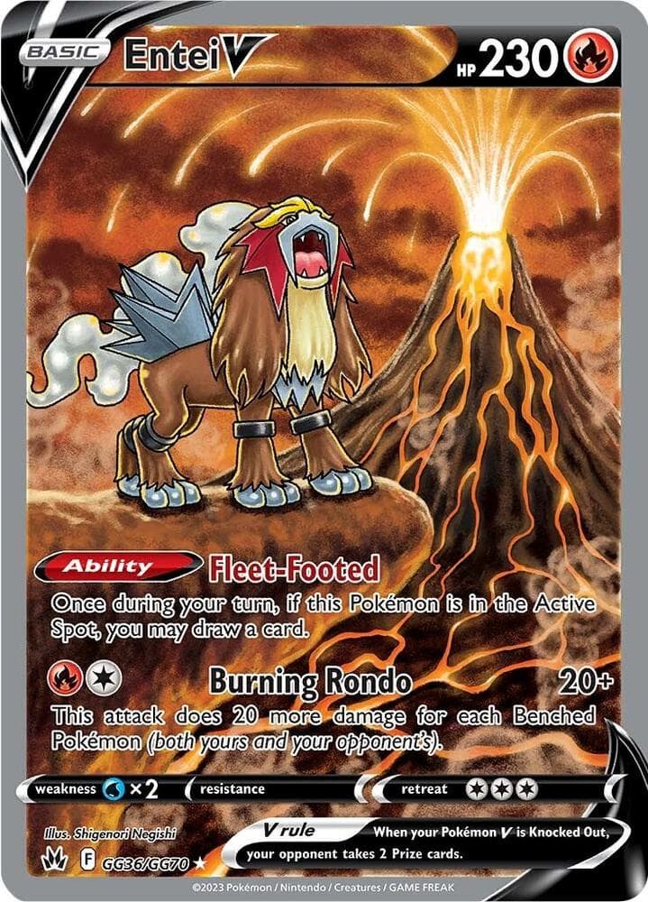 Entei V, card GG36 from Crown Zenith
