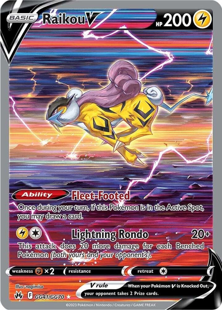 Raikou V, card GG41 from Crown Zenith