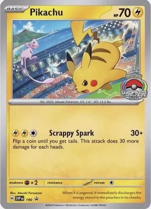 Pikachu, carte 190 de SVP Black Star Promos