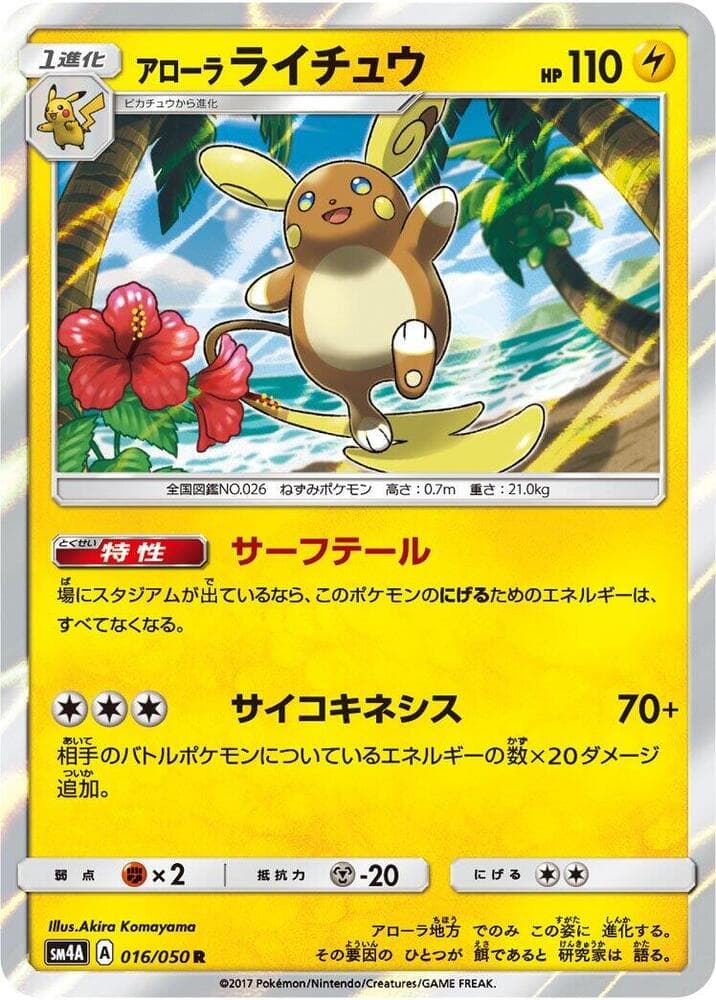 アローラライチュウ, carta 016 di 超次元の暴獣