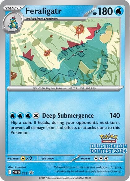 Feraligatr, carta 213 de SVP Black Star Promos
