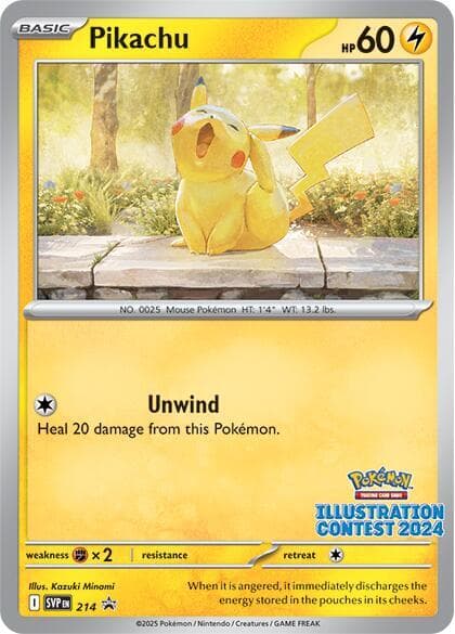 Pikachu, carte 214 de SVP Black Star Promos