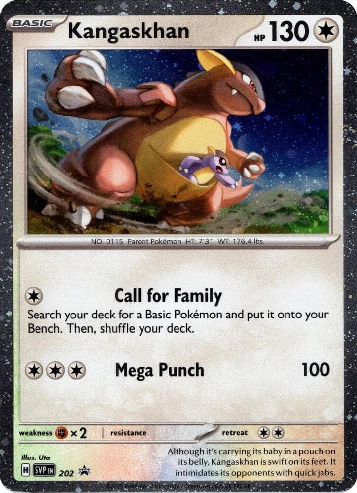 Kangaskhan, carta 202 di SVP Black Star Promos