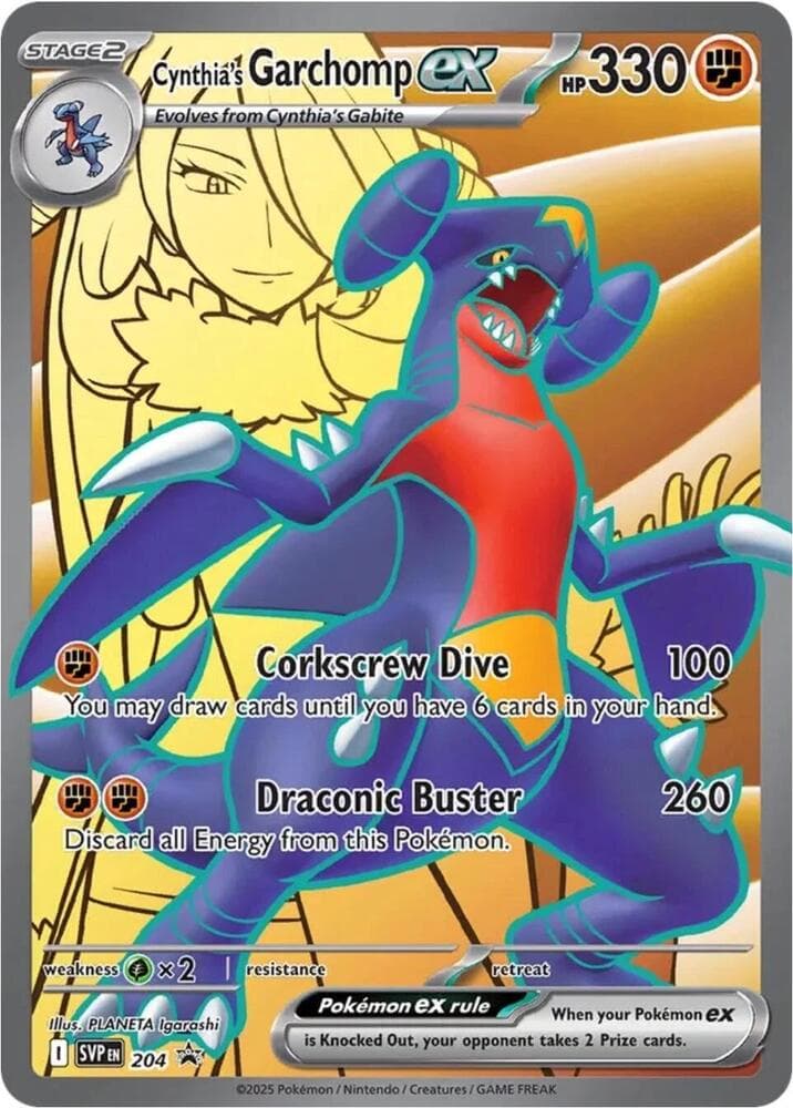 Garchomp ex de Cintia, carta 204 de SVP Black Star Promos