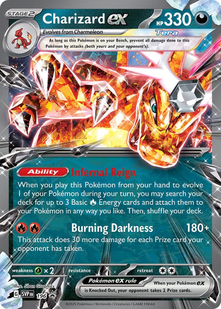 Charizard ex, card 196 from SVP Black Star Promos