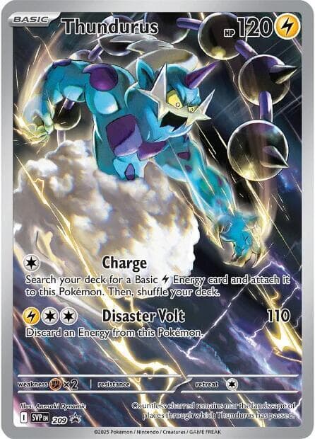 Thundurus, carta 209 de SVP Black Star Promos
