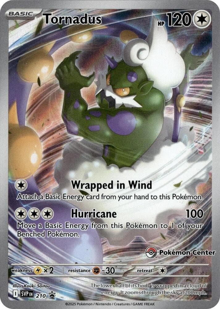 Tornadus, carta 210 de SVP Black Star Promos