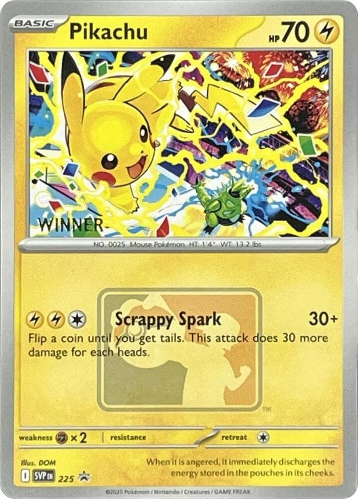 Pikachu, carta 225 di SVP Black Star Promos