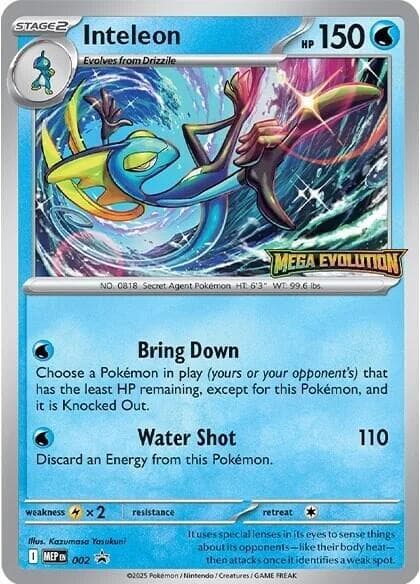 Inteleon, card 002 from MEP Black Star Promos