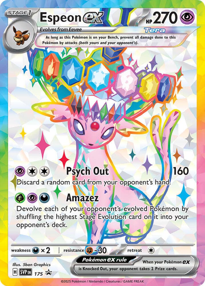 Espeon ex, carta 175 di SVP Black Star Promos