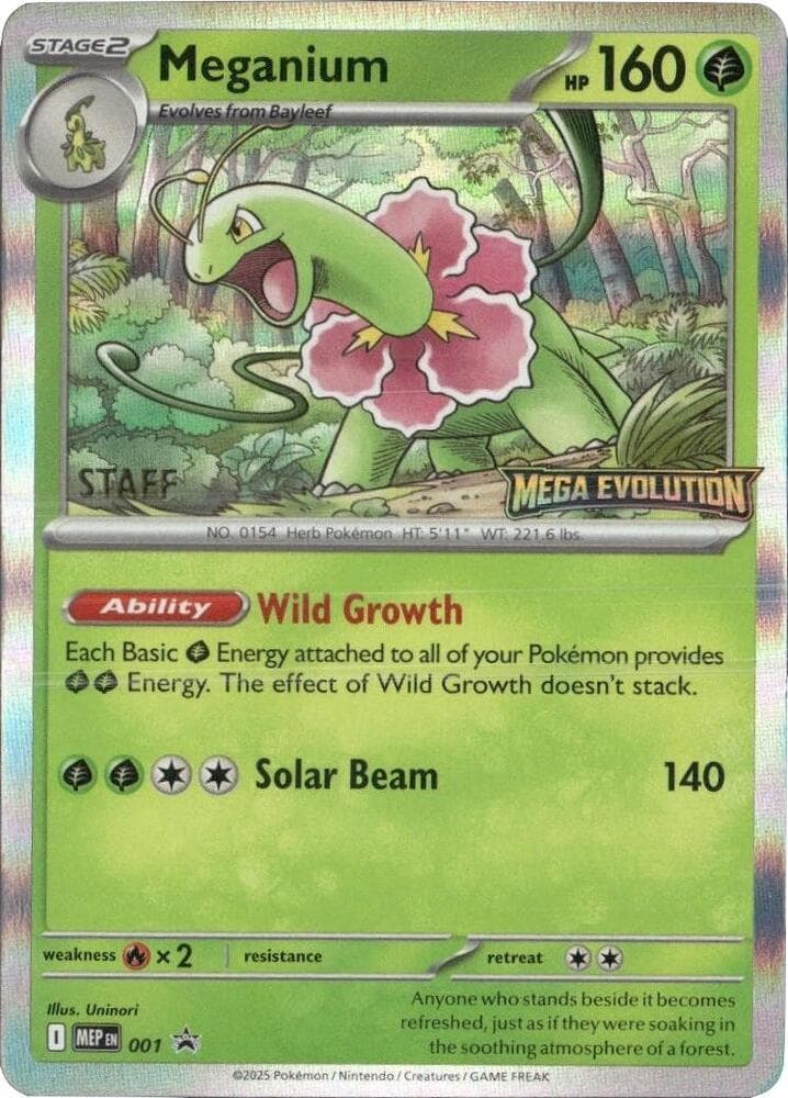 Meganium, carta 001 de MEP Black Star Promos