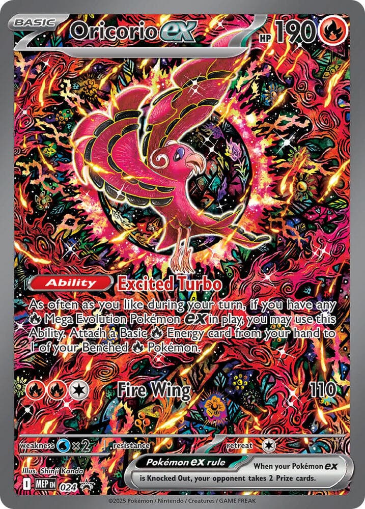 Oricorio-ex, carta 024 di MEP Black Star Promos