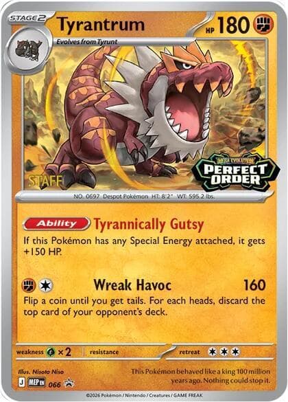 Tyrantrum, carta 066 de MEP Black Star Promos