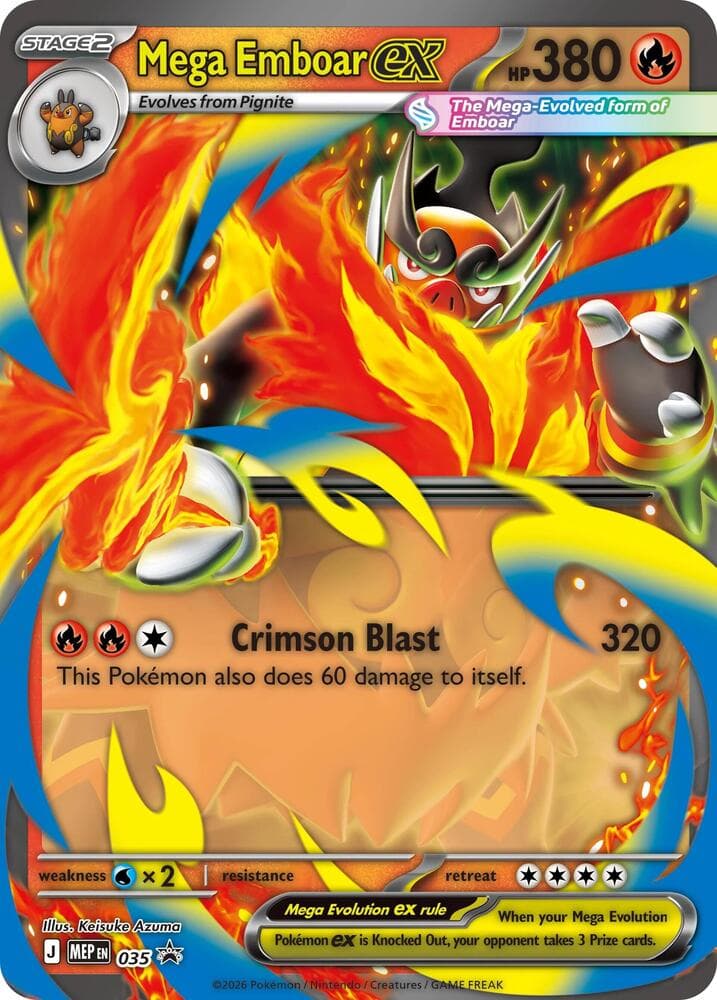 Mega Emboar-ex, carta 035 di MEP Black Star Promos