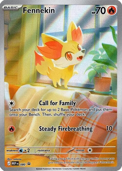 Fennekin, carta 080 di MEP Black Star Promos