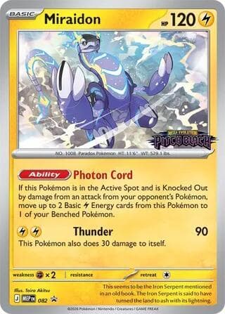 Miraidon, card 082 from MEP Black Star Promos