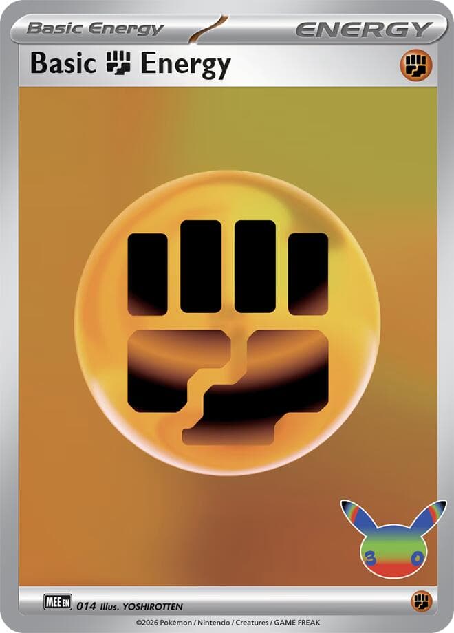 Basic Fighting Energy, card 014 from Mega Evolution Energy
